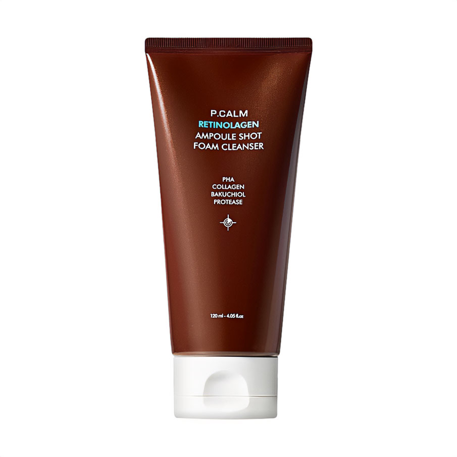 Очищувальна пінка для обличчя P.Calm Retinolagen Ampoule Shot Foam Cleanser, 120 мл